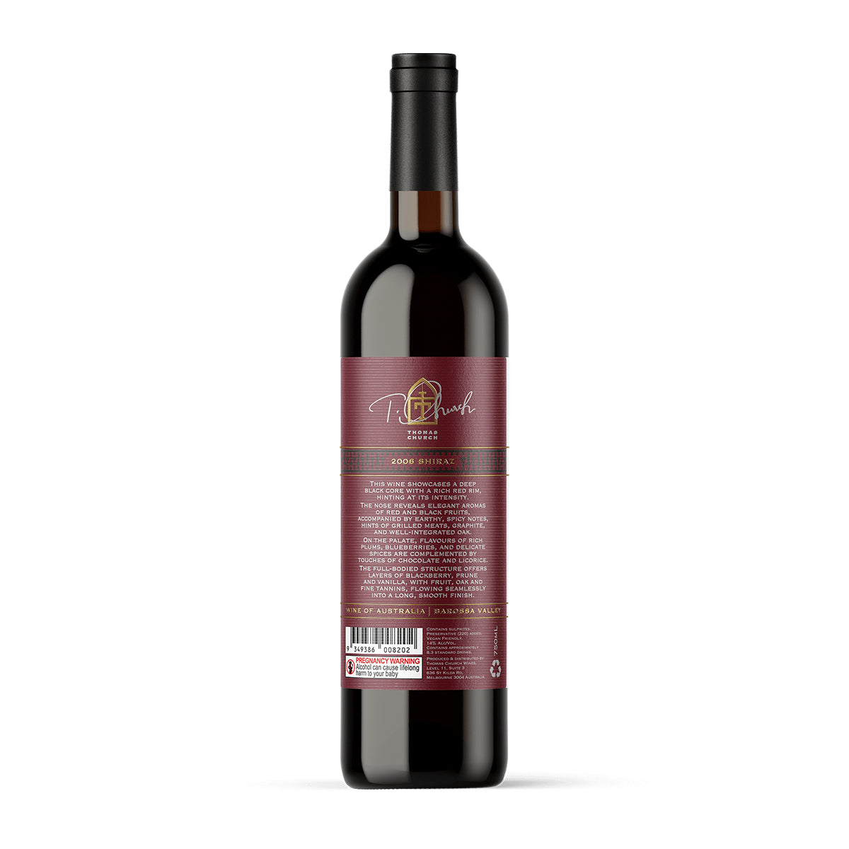 2006 Thomas Church Shiraz 750ML (12 Bottles)