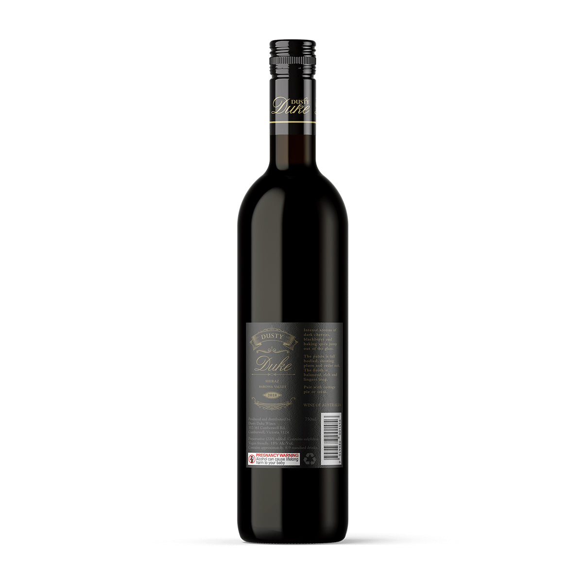2018 Dusty Duke Shiraz 750ML (12 Bottles)
