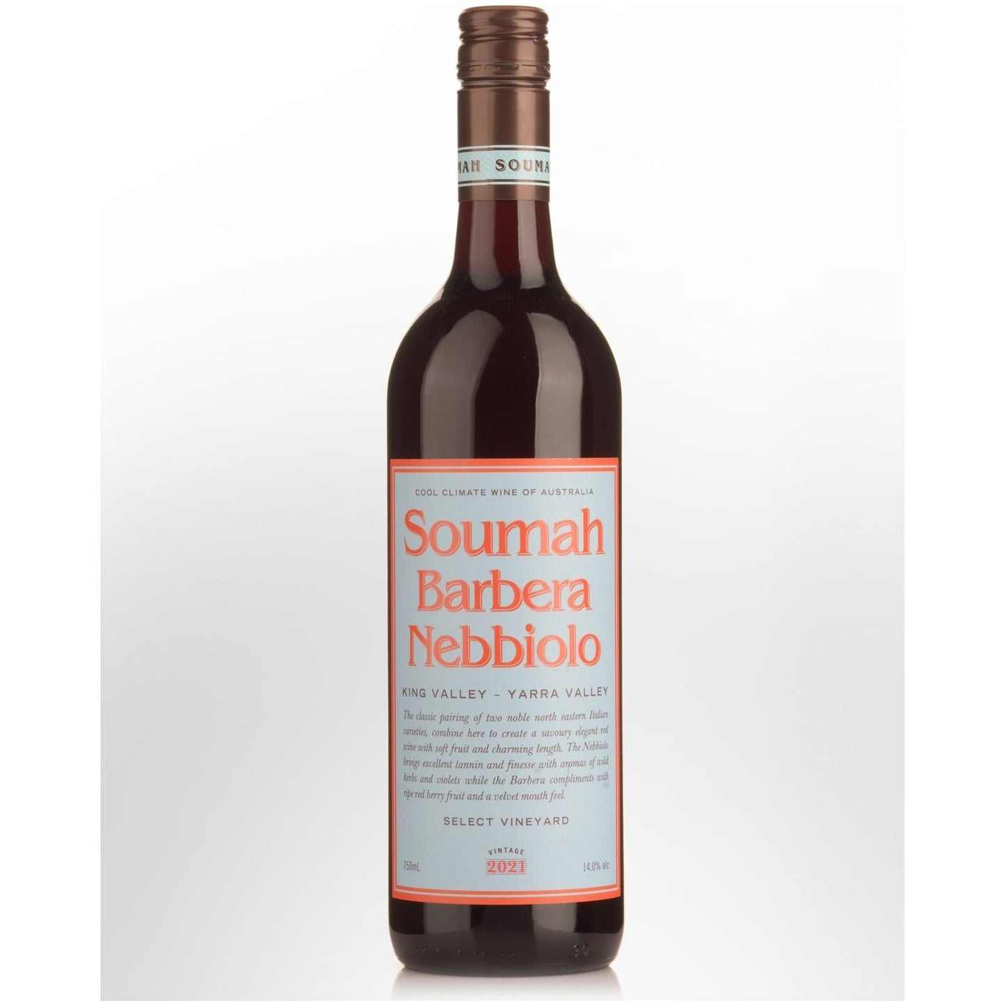 Soumah of Yarra Valley Barbera Nebbiolo, King Valley & Yarra Valley 2021 (12 bottles)