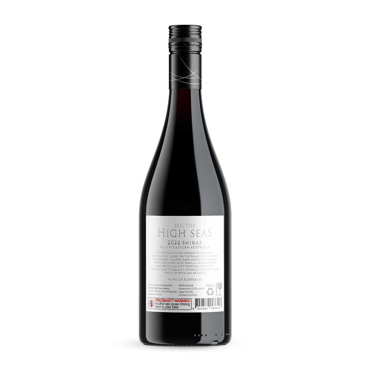 2022 Sail the High Seas Shiraz 750ML (12 Bottles)