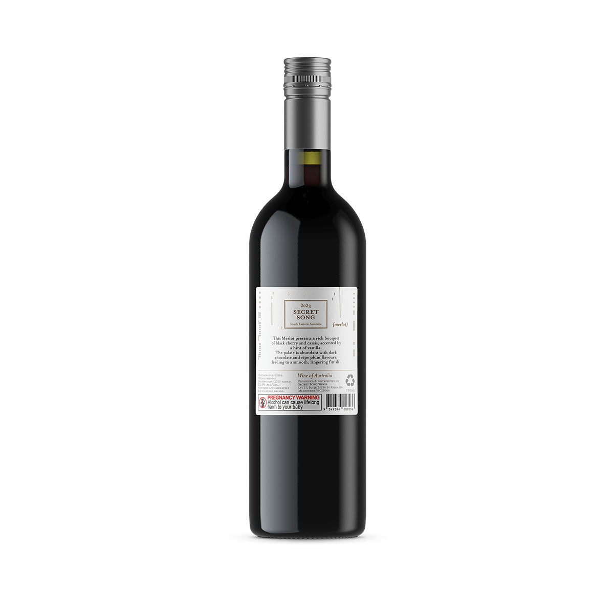 2023 Secret Song Merlot 750ML (12 Bottles)