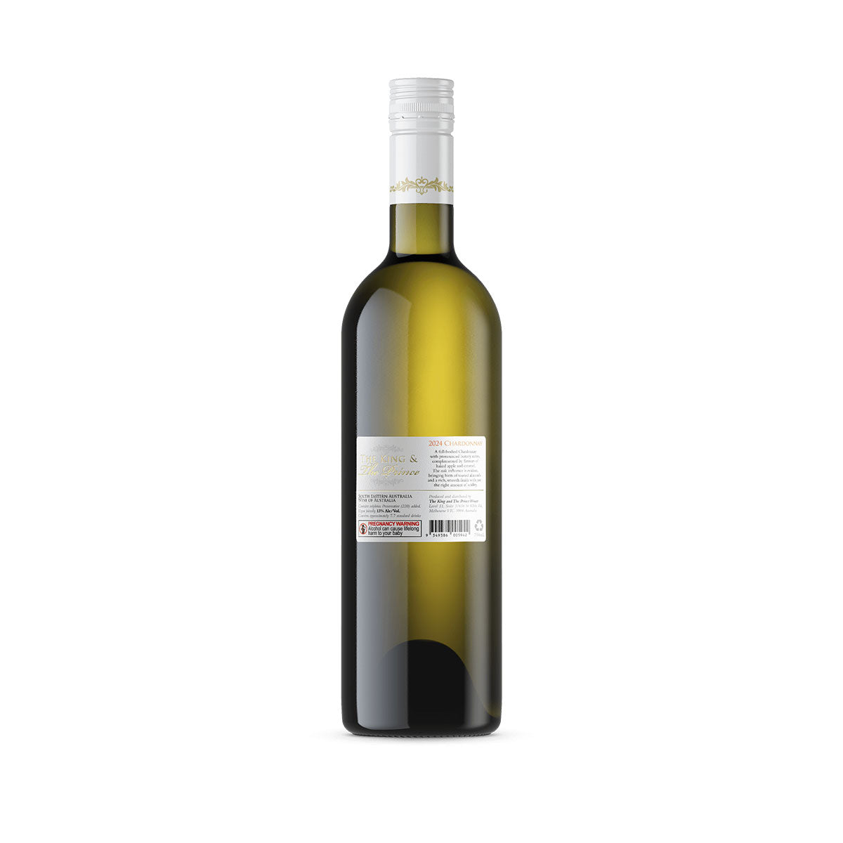 2024 The King and the Prince Chardonnay 750ML (12 Bottles)