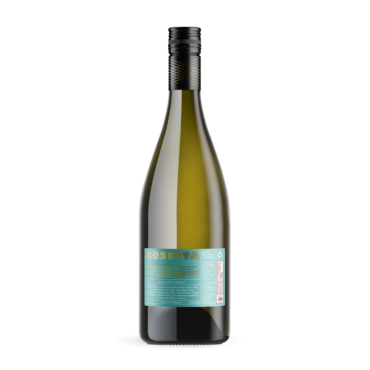 2025 Rosetta Estate Pinot Grigio 750ML (12 Bottles)