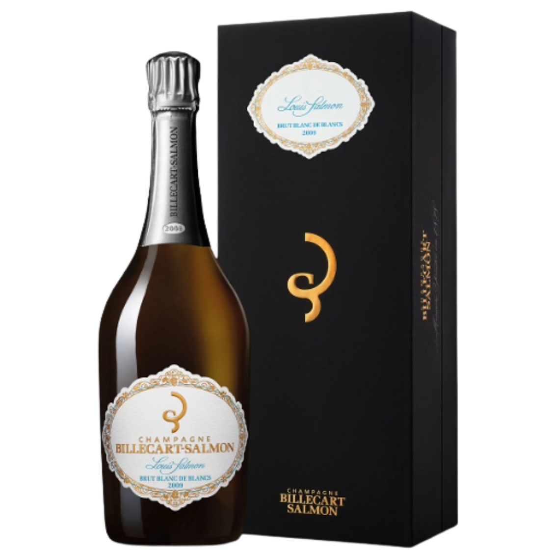 Champagne Billecart Salmon The Founding Trio Cuvée Louis Salmon Blanc de Blancs Grand Cru (Gift Boxed) 2009 (6 Bottles)
