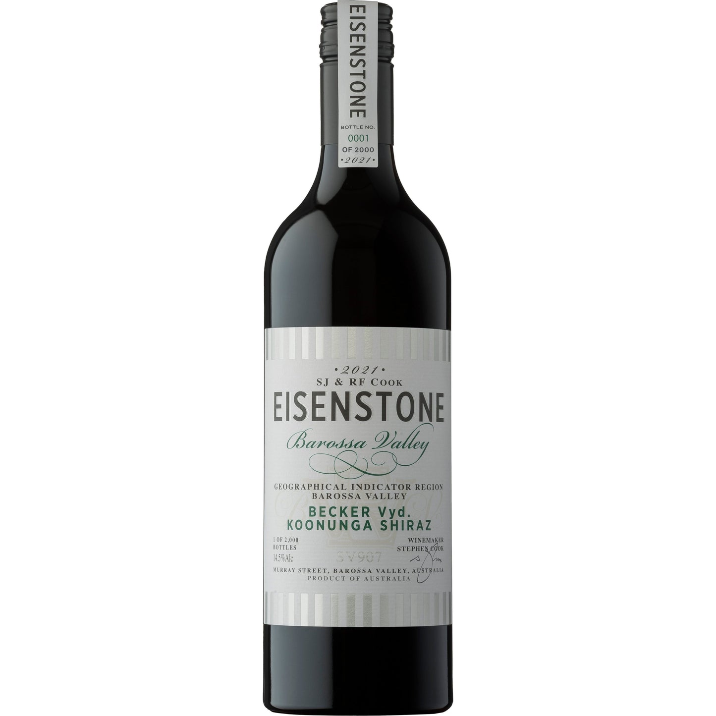 Eisenstone 'Becker' Shiraz SV 2021 (6x750ml)