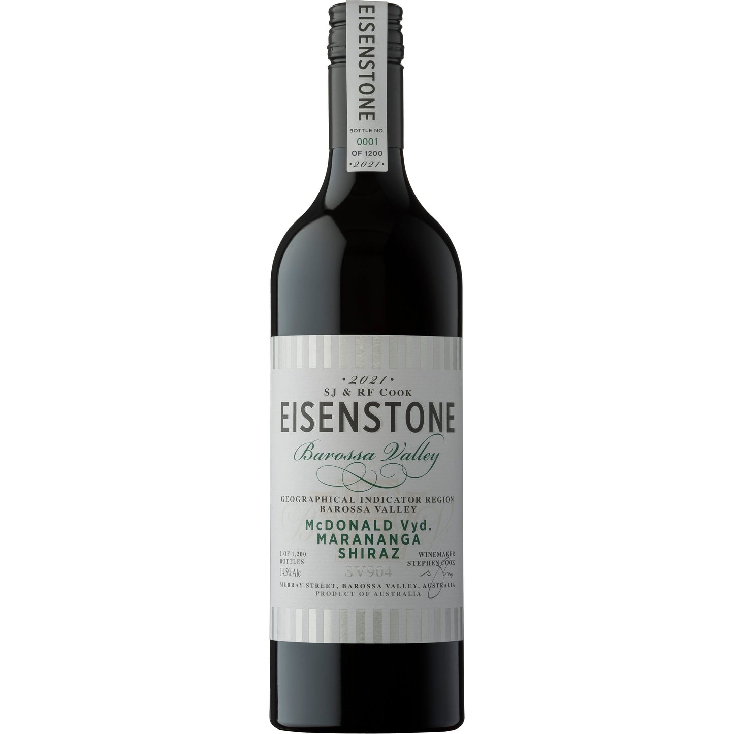 Eisenstone McDonald Vineyard Marananga Shiraz SV904 2021 (6x750ml)
