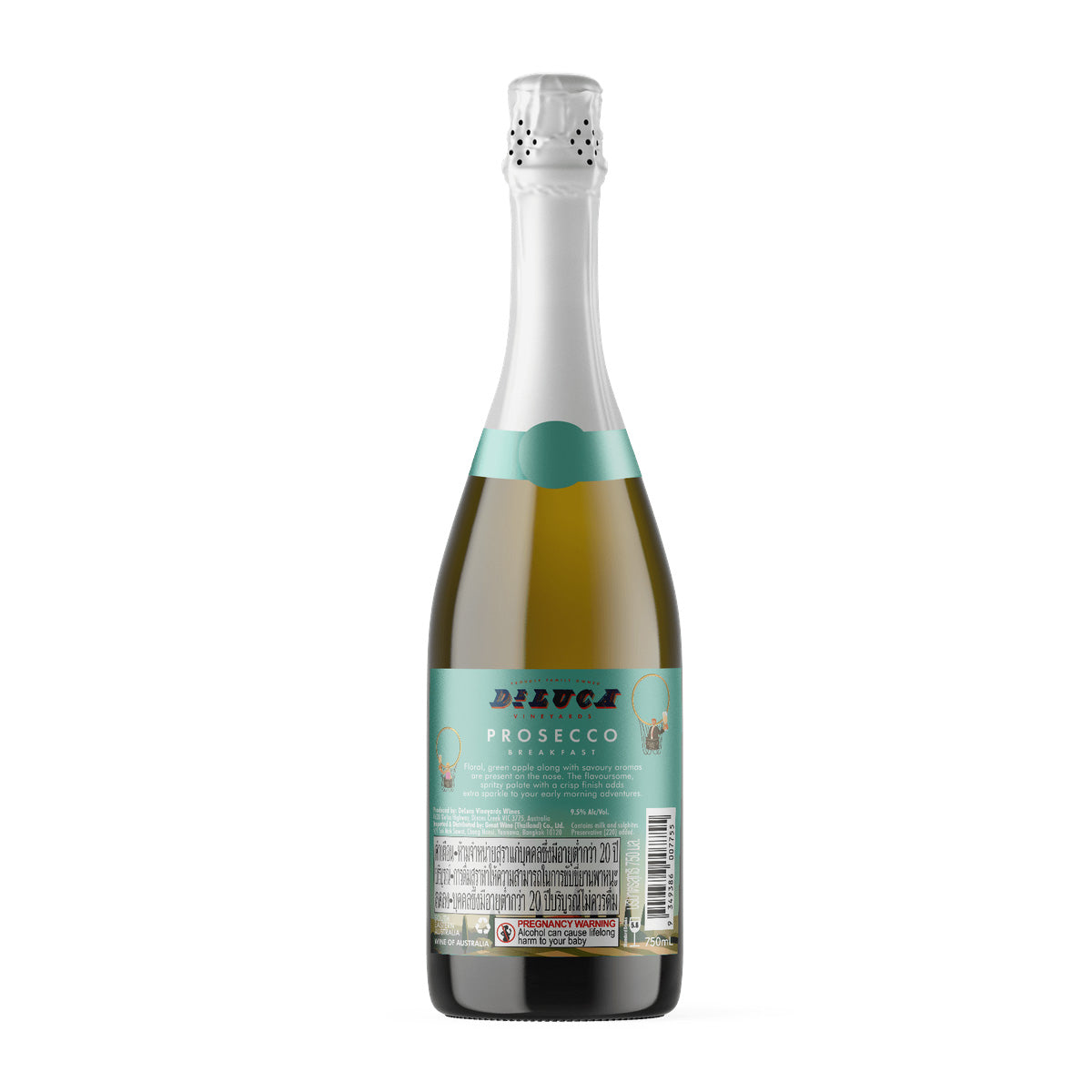 NV DeLuca Vineyards Prosecco 750ML (12 Bottles)