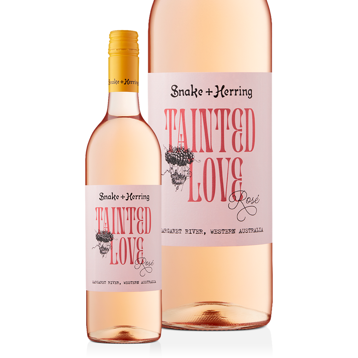 Snake & Herring' Tainted Love' Syrah Rose 2024 (12 bottles)
