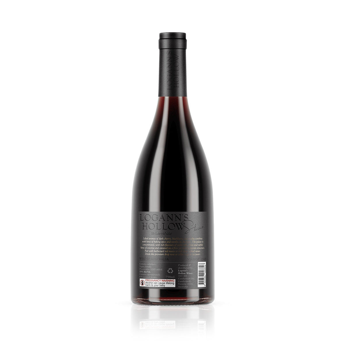 2018 Loganns Hollow McLaren Vale Shiraz (6 Bottles)