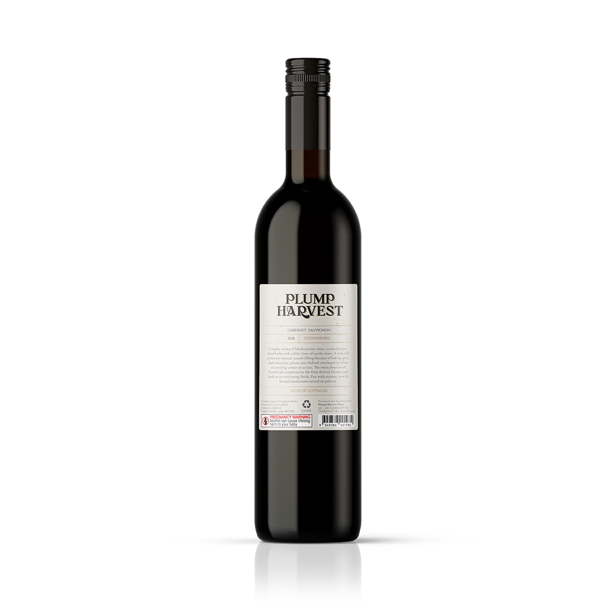 2018 Plump Harvest Coonawarra Cabernet Sauvignon (12 Bottles)
