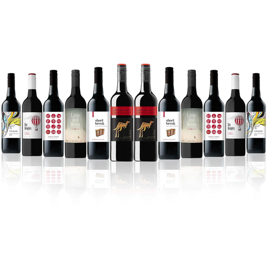 Mixed Aussie Red Dozen feat. Yellow Tail Cabernet Sauvignon (12 Bottles)