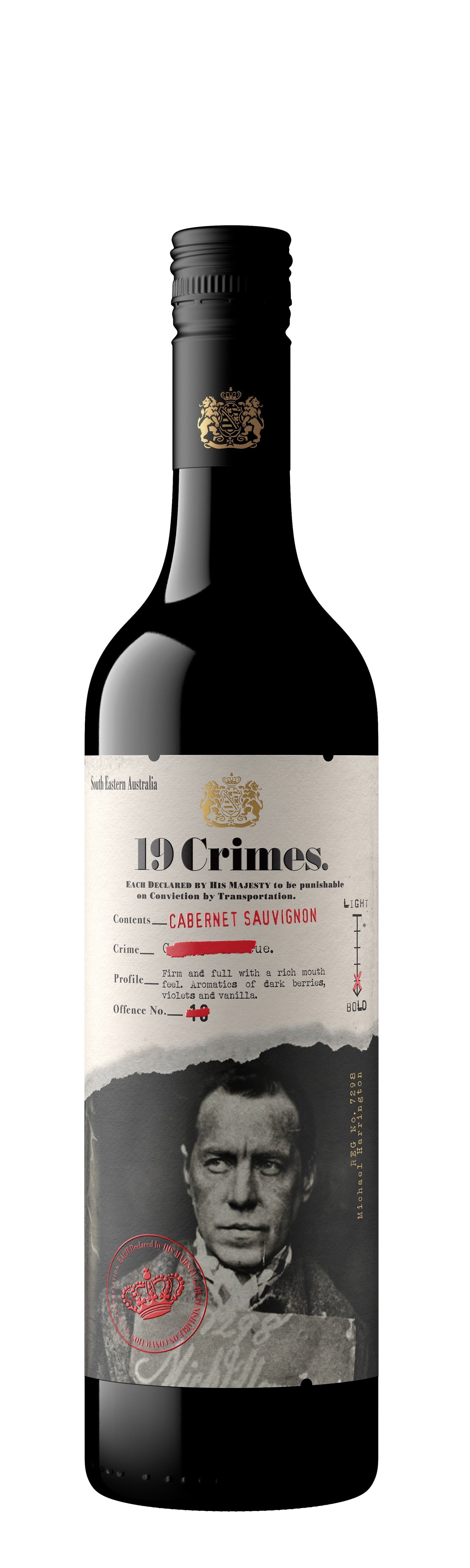 19 Crimes Cabernet Sauvignon  (12 Bottles)