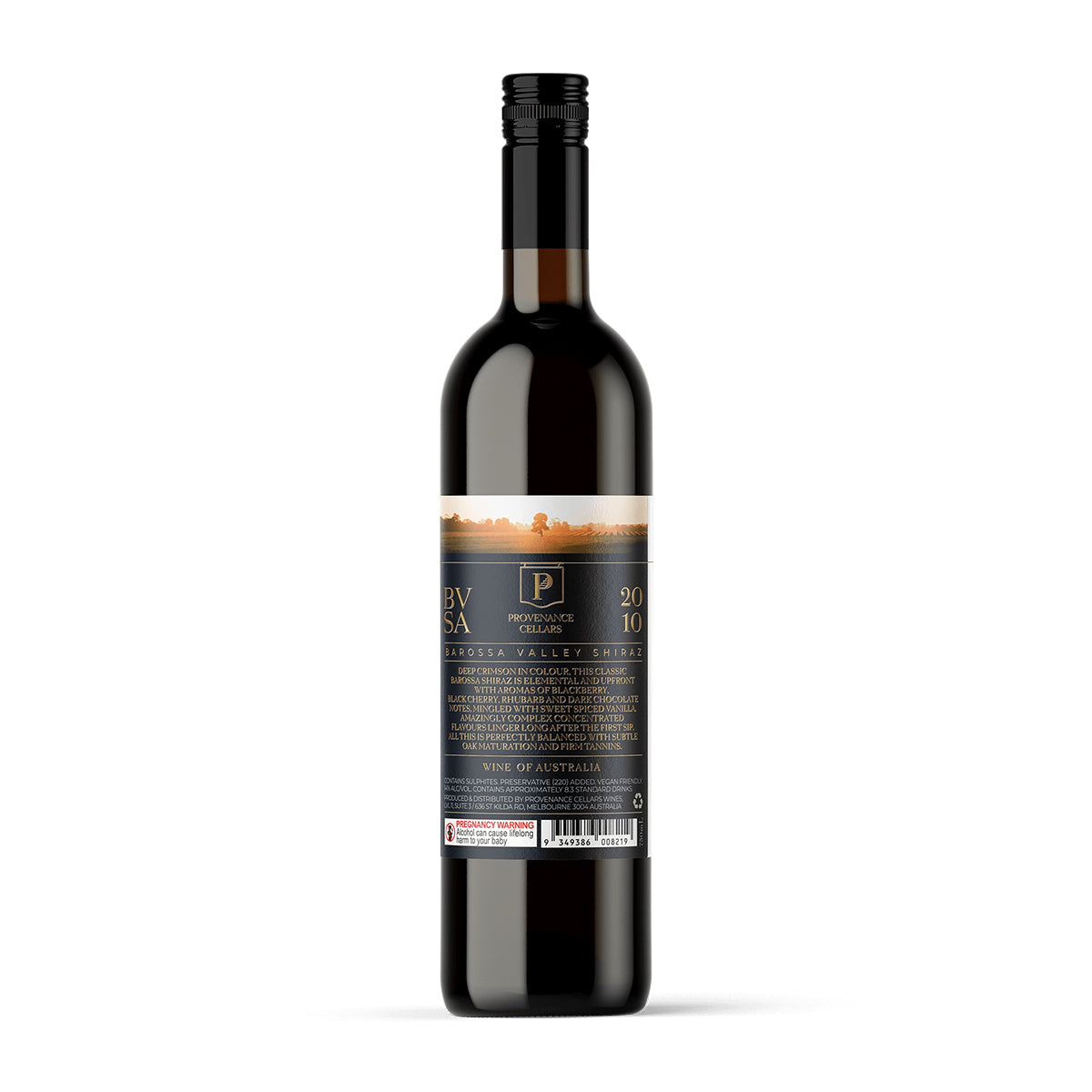 2010 Provenance Cellars Shiraz 750ML (12 Bottles)