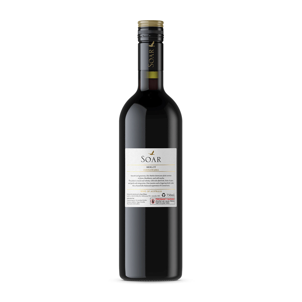 2019 Soar Merlot 750ML (12 Bottles)