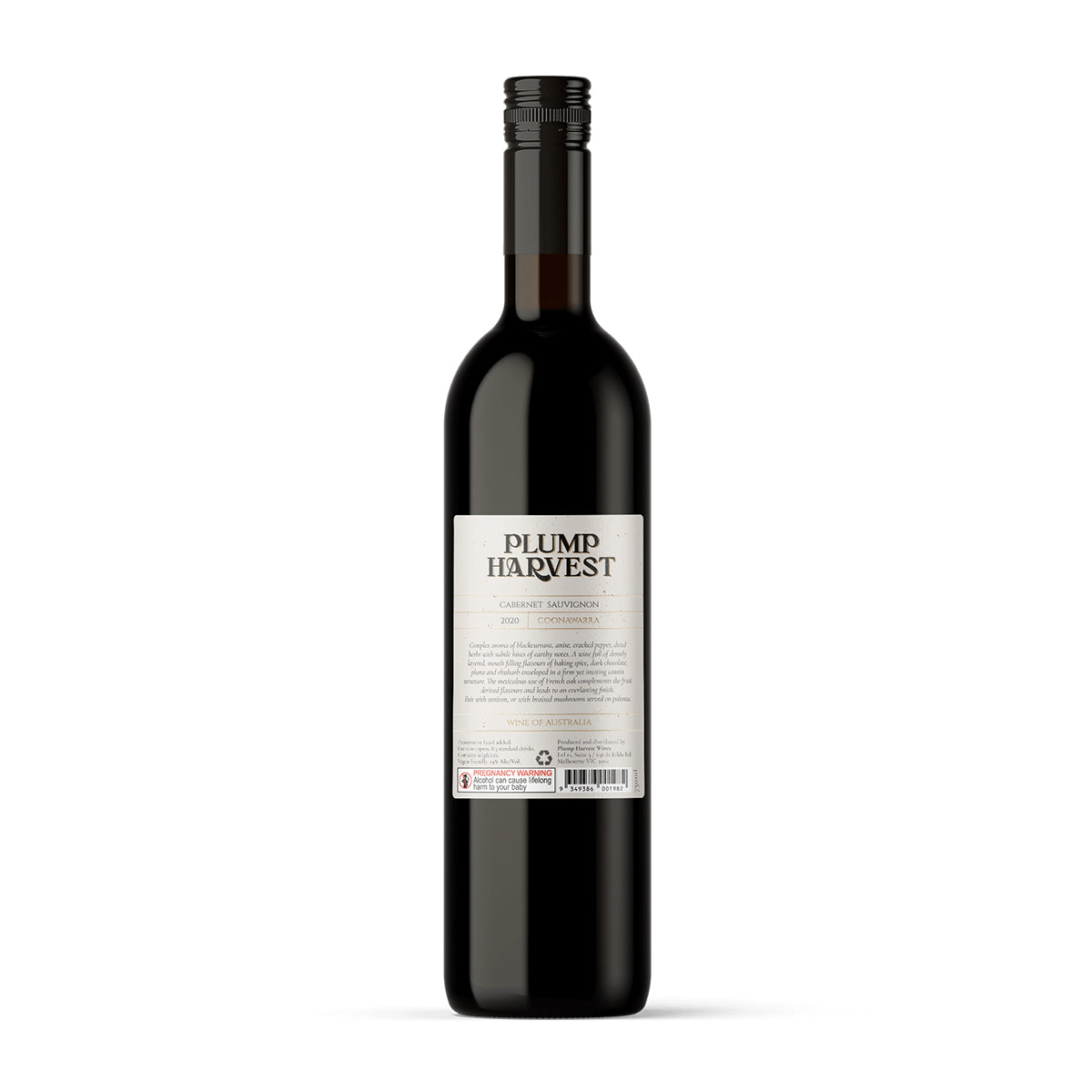 2020 Plump Harvest Cabernet Sauvignon 750ML (12 Bottles)