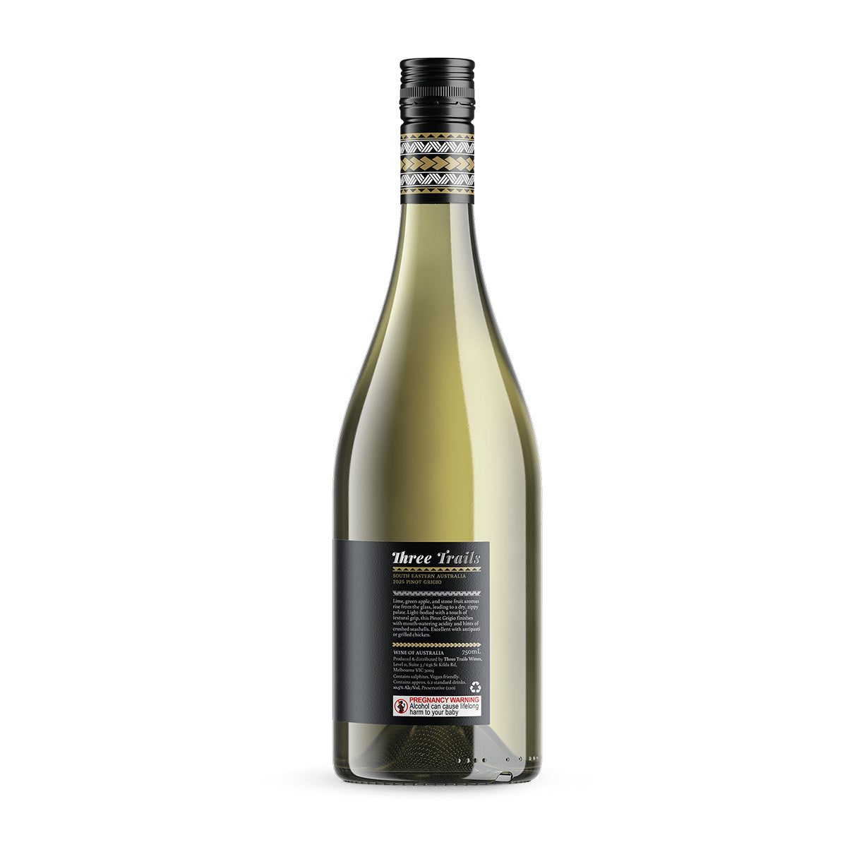 2025 Three Trails Pinot Grigio 750ML (12 Bottles)