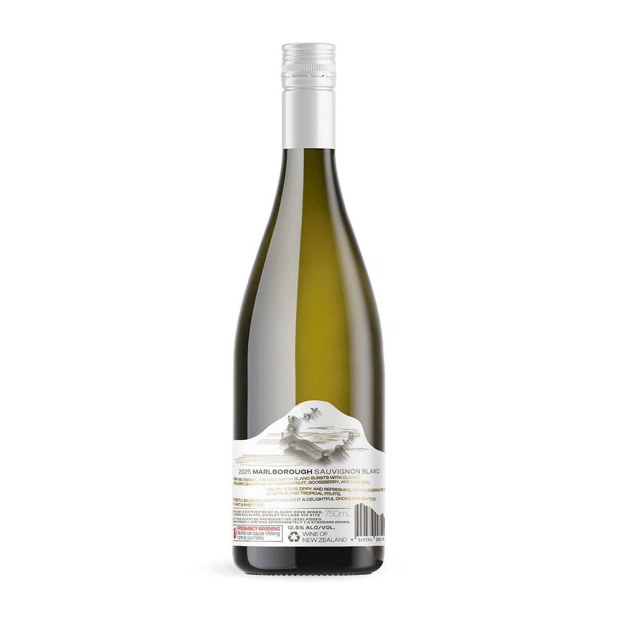 2025 Cloudy Cove Marlborough Sauvignon Blanc 750ML (12 Bottles)