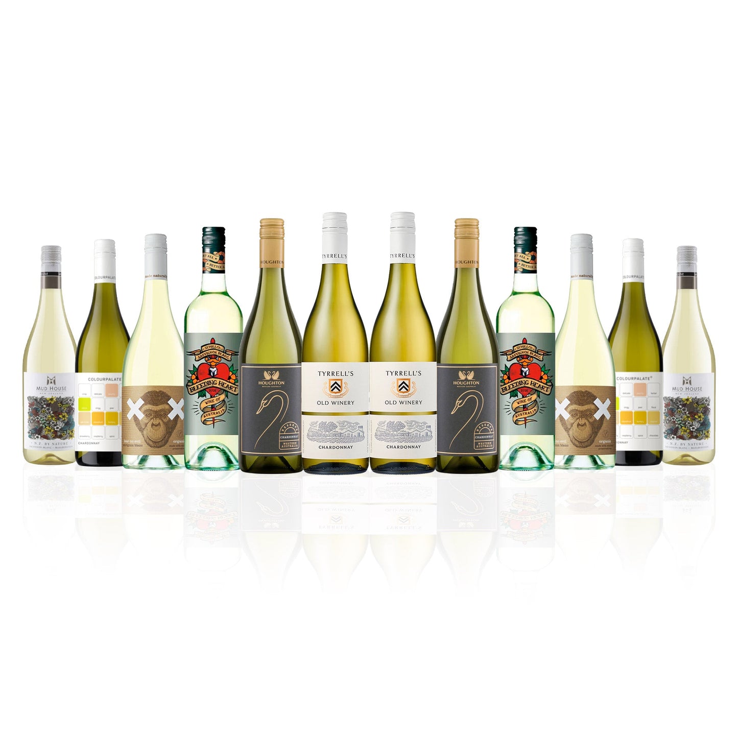 Mixed Aussie Red Wine Dozen feat. Tyrrell's Old Winery Chardonnay (12 Bottles)