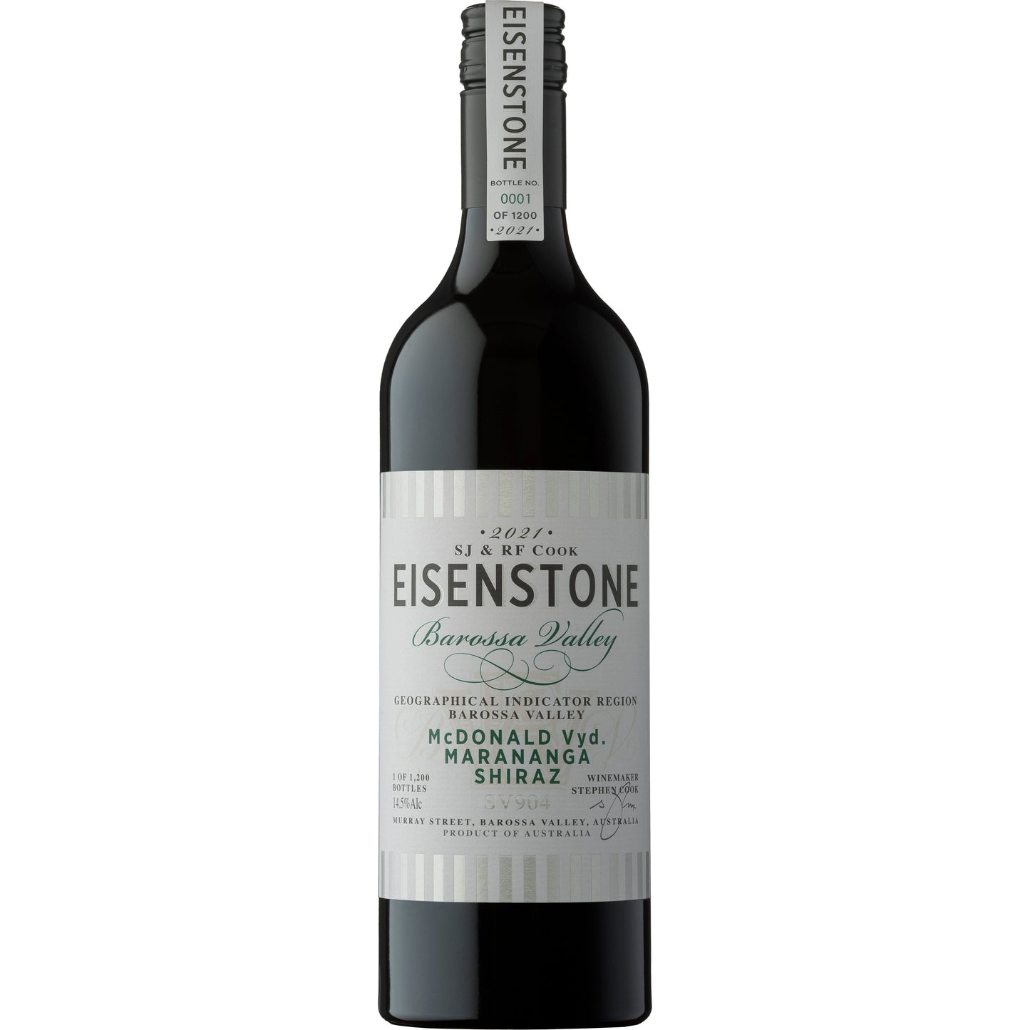 Eisenstone McDonald Vineyard Marananga Shiraz SV904 2020  (6x750ml)