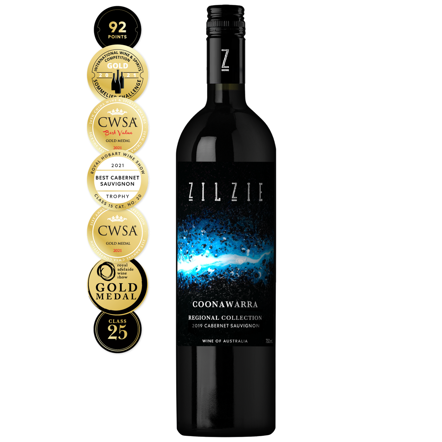 Zilzie Regional Coonawarra Cabernet Sauvignon (12 bottles) 2019