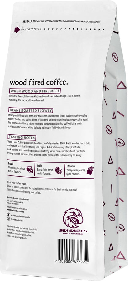 Wood Fired Coffee Ground Brookvale Blend Manly Sea Eagles - 500g