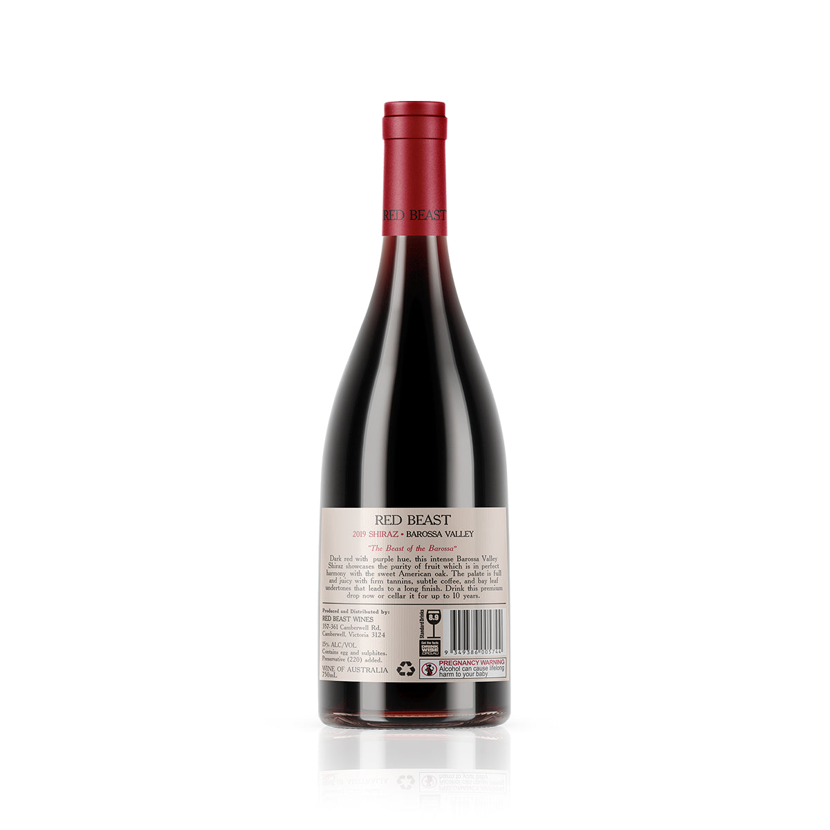 2019 Red Beast Shiraz Barossa valley 750 ml (6 Bottles)